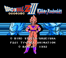 Dragon Ball Z III - Killer Androids (English translation) Title Screen